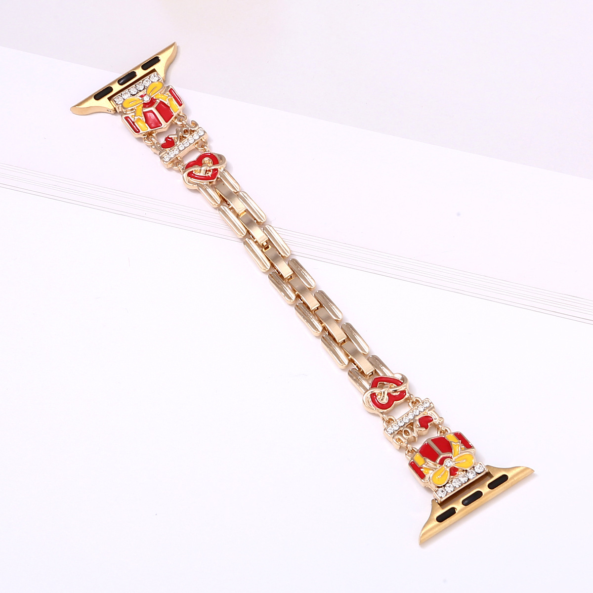 Diamond Metal Watch Strap For Apple Watch Series Se 5 6 7 8 9 Gift Box_voghion.com