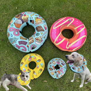 Elizabeth ring postoperative anti-bite anti-licking soft neck ring dog protective headgear dog swimming ring in stock direct supply