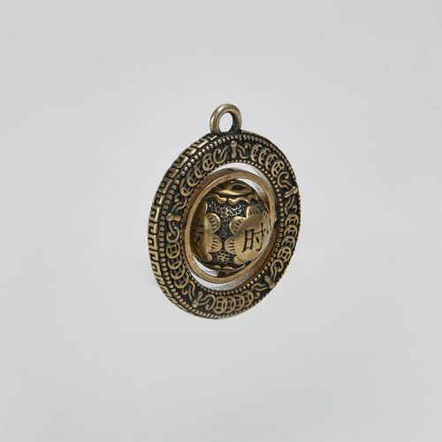 Brass Time Comes Turn Keychain Pendant Retro Rotatable Globe Finely Carved Small Bronze Pendant Gift Wholesale