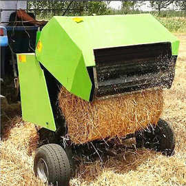 四轮牵引圆捆打捆机 1.3米玉米捡拾扎捆机 牧草粉碎打包机图片