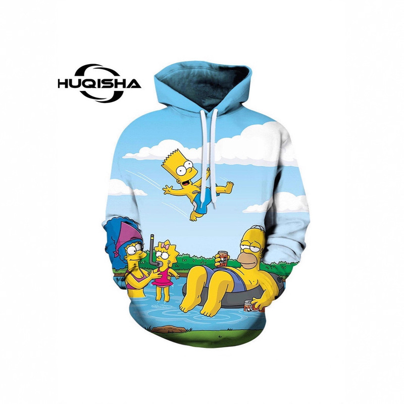 Minion Anime Printed Long-Sleeved Hooded Sweatshirt Casual Cute Personalized Yellow Long-Sleeved Sweatshirt