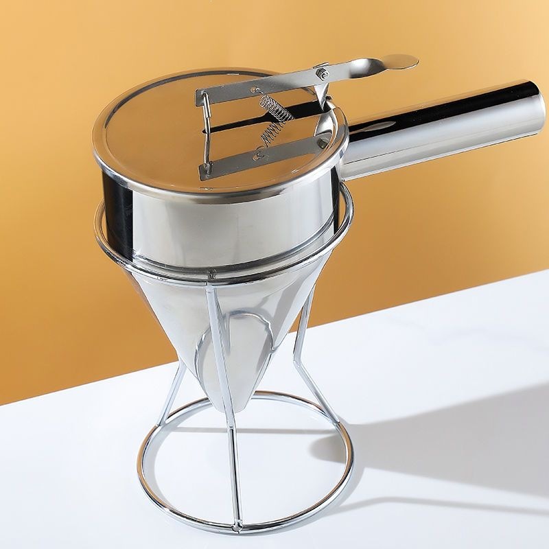 Octopus-shaped dumpling funnel, cake funnel, kitchen stainless steel funnel, small-diameter batter funnel, baking tool