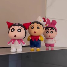 三丽鸥蜡笔小新入户门创意装饰桌面摆件客厅电视柜办公室解压饰品