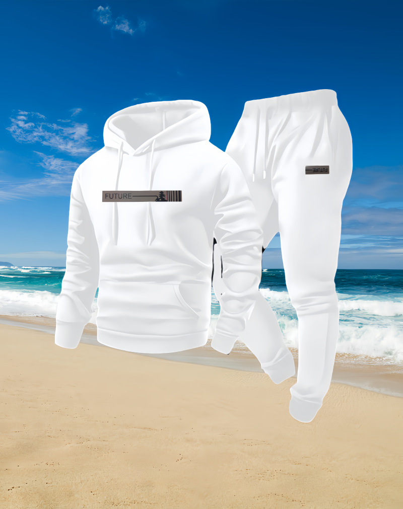 Cross-border nuevo estilo casual de moda para hombres y mujeres suéter impresa sudadera y trajes deportivos de cuerda de tracción Europa y América