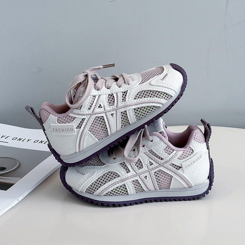 Zapatos casuales de moda para niñas versátiles primavera y otoño 2026 nuevos zapatos de malla transpirables para niños zapatos de entrenamiento moral para niños image 5