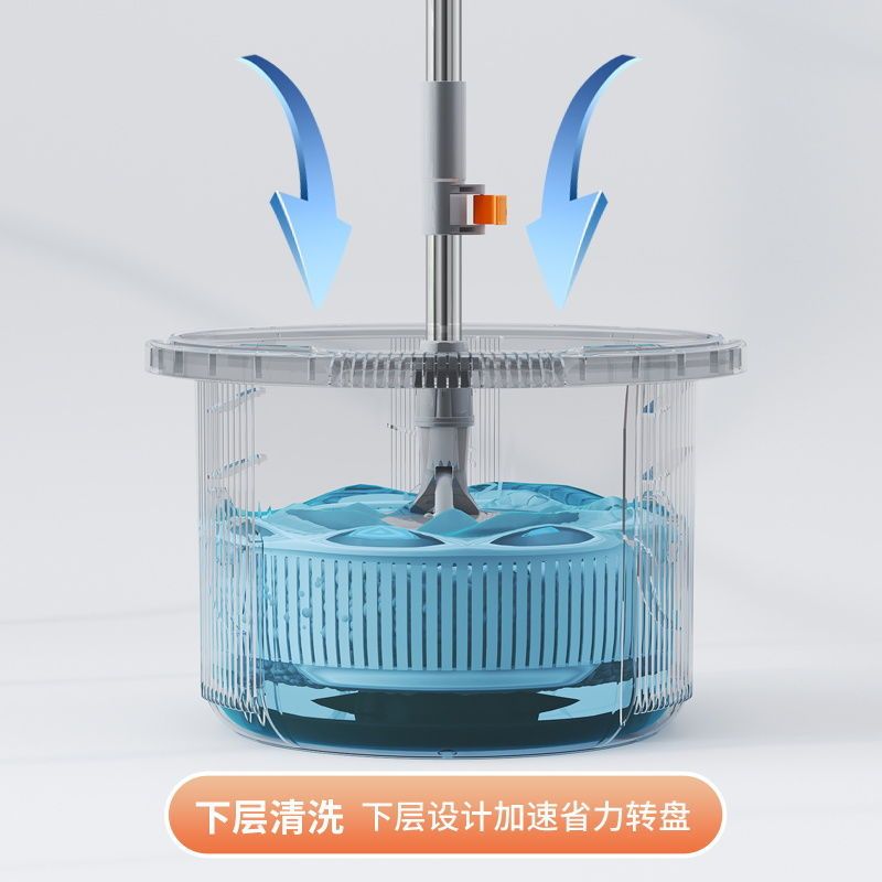 Rotating Mop Hands-Free Dual-Use Spin Dry Mop Thickened Automatic Household Lazy Mop