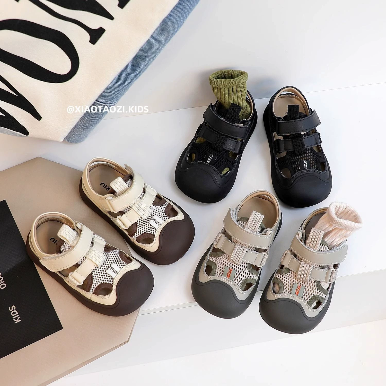 Детские дышащие спортивные sandals, мягкая подошва, корейский стиль, размеры 21–30