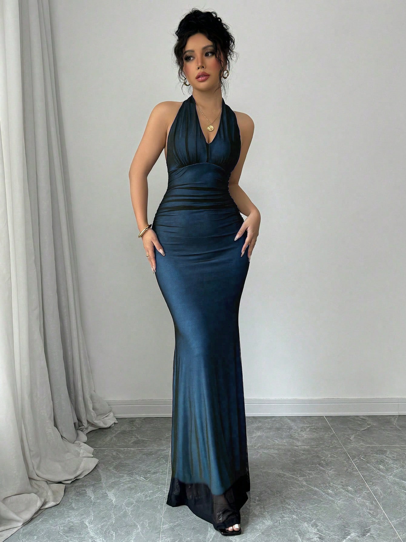 Cross-Border European And American Foreign Trade 2025 Summer New Women's Sexy Halter Mesh Pure Desire Sleeveless_ecoleips.com