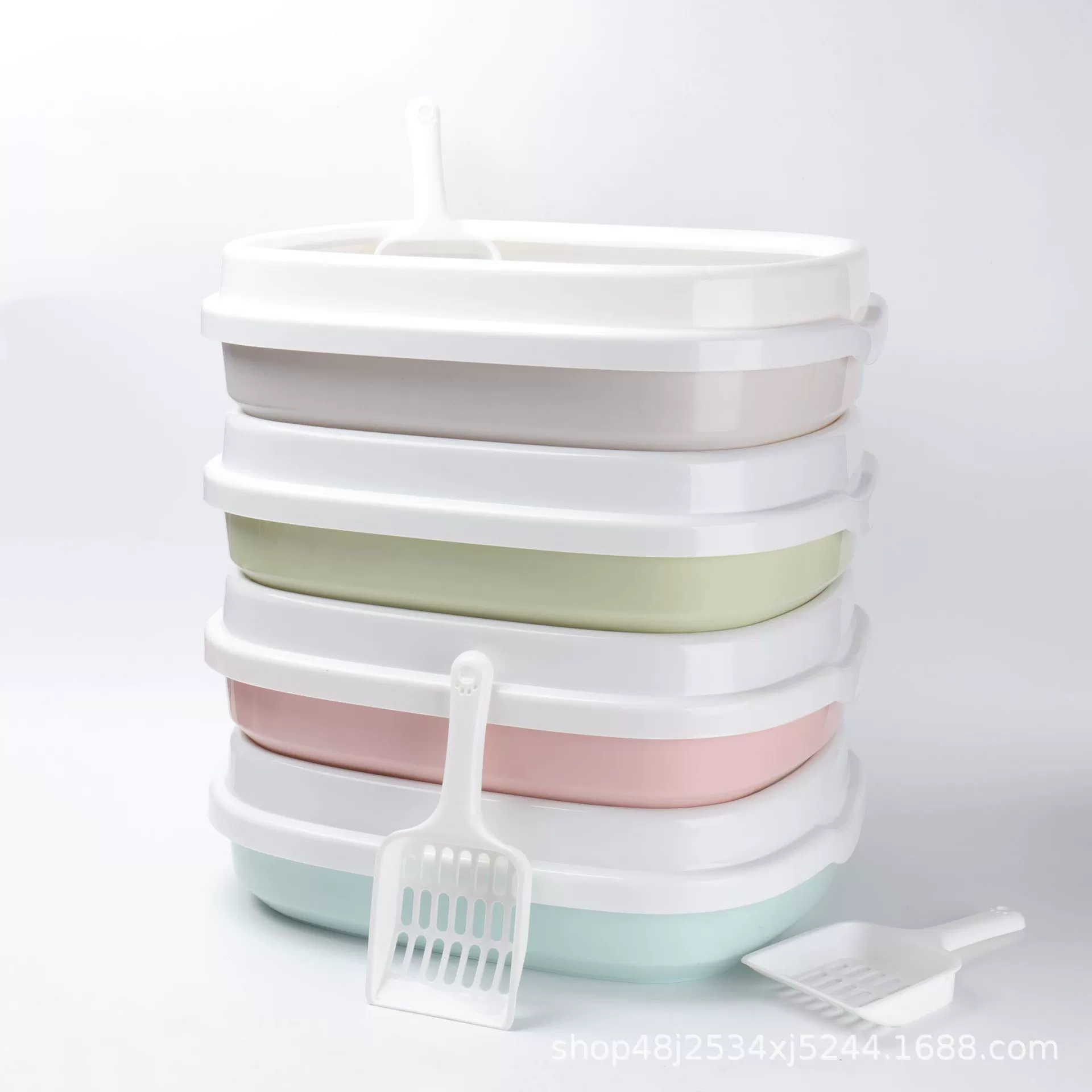 Фабрика прямой кошачий Туалет оптом большой полузакрытый кошачий Туалет PP пластиковые принадлежности для кошек туалет с защитой от брызг