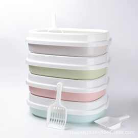 厂家直销猫砂盆批发大号半封闭猫砂盆PP塑料猫用品防外溅猫厕所