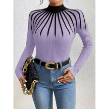 G 61150 Mock Neck Stripe Sweater ���������ë�¿羳����