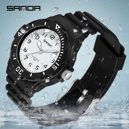 Sanda watch fashion trend outdoor leisure simple temperament personality small fresh female middle school student ins style watch