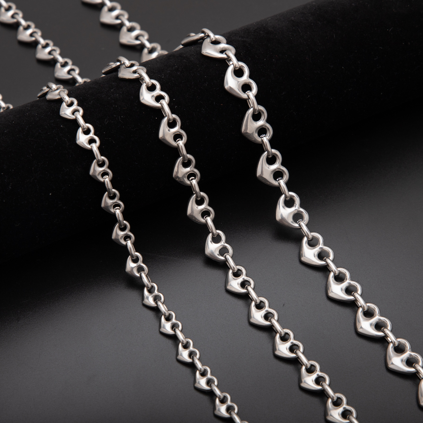 20g Weight Chain Jewelry Making Type Bracelets Classification 1 Piece Quantity 304 Stainless Steel Material Heart Shape Pattern All Seasons Season Casual Style 1 Piece 304 Stainless Steel Bracelets Chain Casual Heart Shape 3