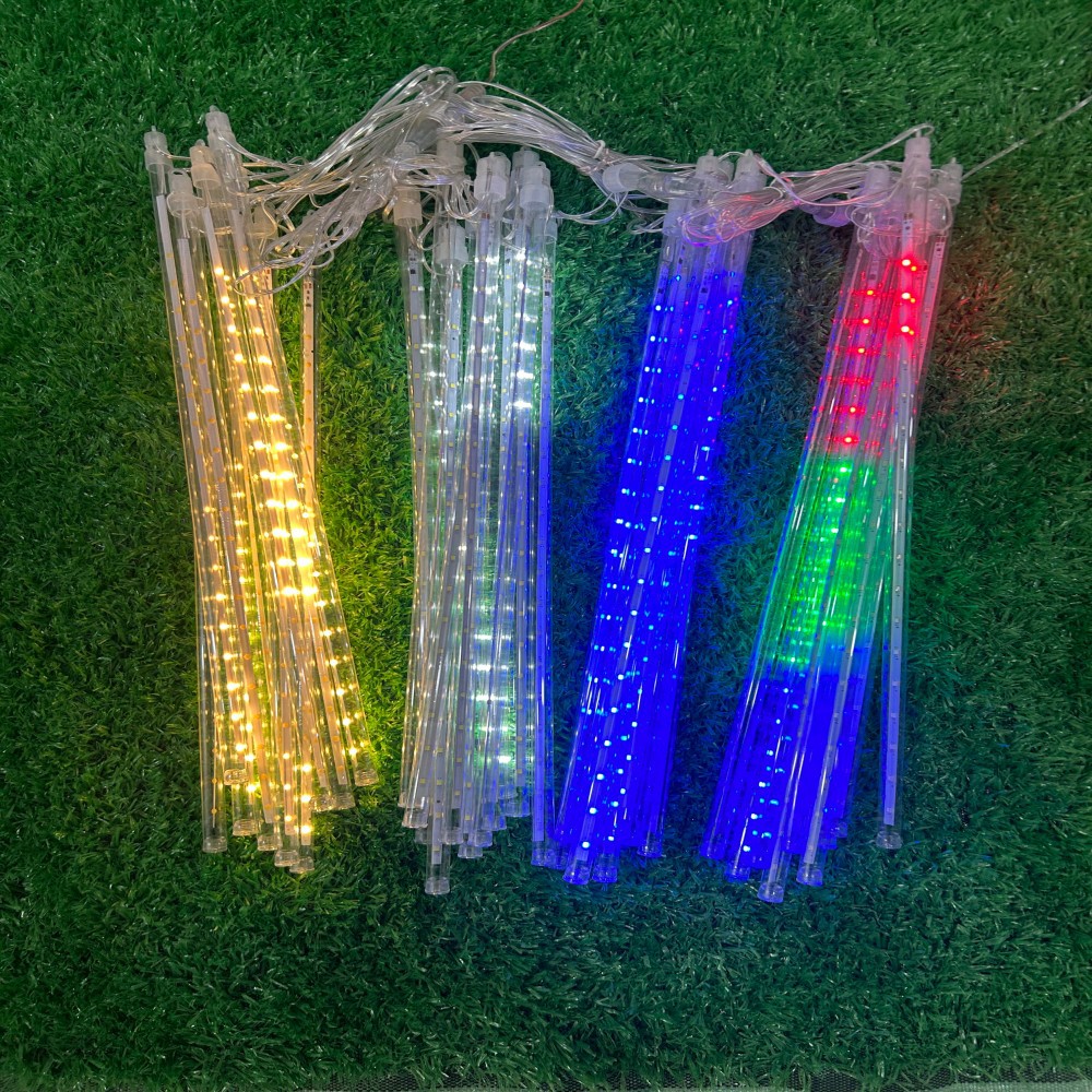 Lluvia de meteoros Solar luces de colores al aire libre a prueba de agua estrellado tubo color meteorito CADENA DE LUZ DE Navidad árbol colgante luces decorativas