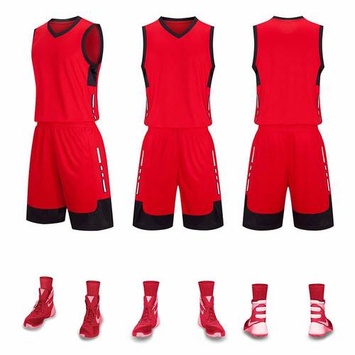Basketball Suit Set Men's and Women's Team Uniform Student Competition Training Basketball Clothes Children's Printed Sport Vest Trendy Summer 