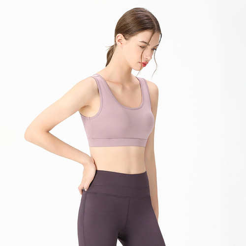 Hollowed-out sports bra for women, running shockproof, beautiful back design, yoga backless top, thin style, shaping high-intensity fitness bra