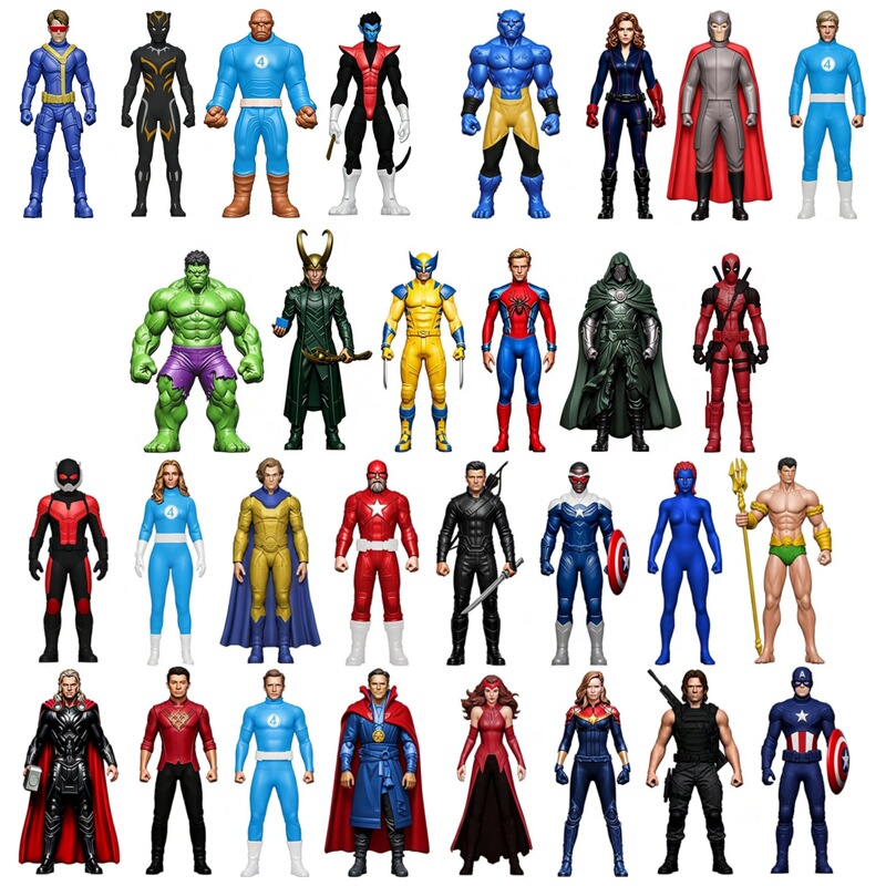 New Avengers and Justice League series of various figurines, collectible toys, gifts, and model ornaments New Avengers and Justice League series of various figurines, collectible toys, gifts, and model ornaments
