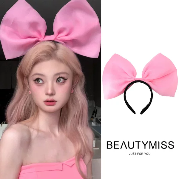 Oversized three-dimensional bow headband high-grade sweet cute headband girl hairpin hair accessories Princess children's headdress