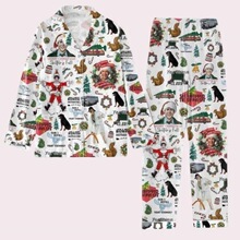 T 26880 Carnival Print Homewear Pajama Set ӡ���Ҿӷ���װ
