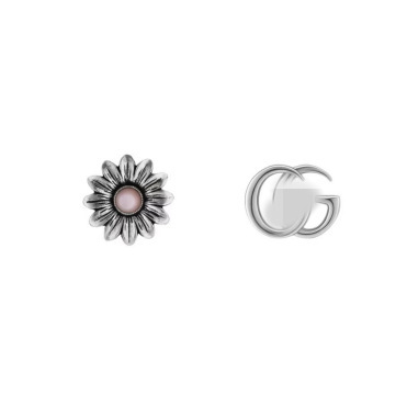 Gujia s925 スターリングシルバー古いダブル G デイジー イヤリング多用途の新しいジュエリー アクセサリー、カップル向けのファッショナブルなスタイル|undefined