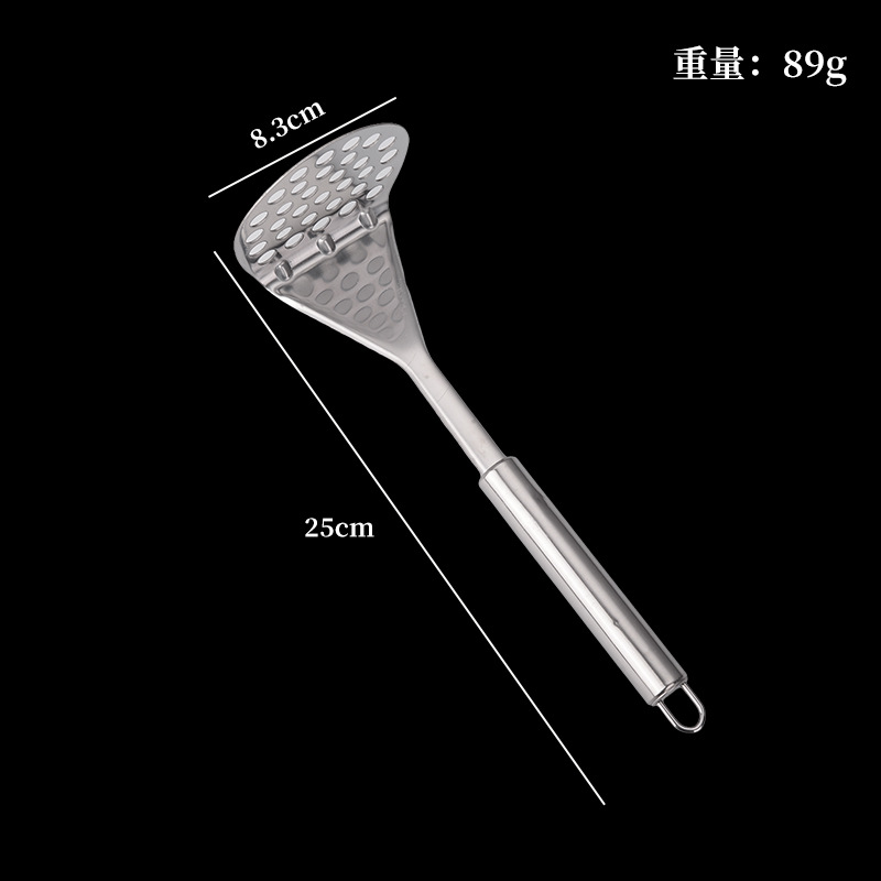 Prensa de barro de acero inoxidable, mango de acero ondulado, máquina de papas, máquina de prensa de papas de cocina, máquina de batería, suplemento de alimentos para bebés