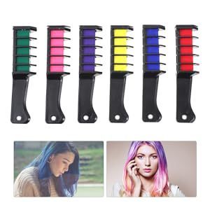 染毛スティック 6色使い捨てカラーリングヘアブラシ ペンシル染毛スティック 多色染毛|undefined