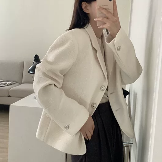 younniz Элегантный пиджак изысканного материала в классическом стиле Chanel, три цвета для любого случая
