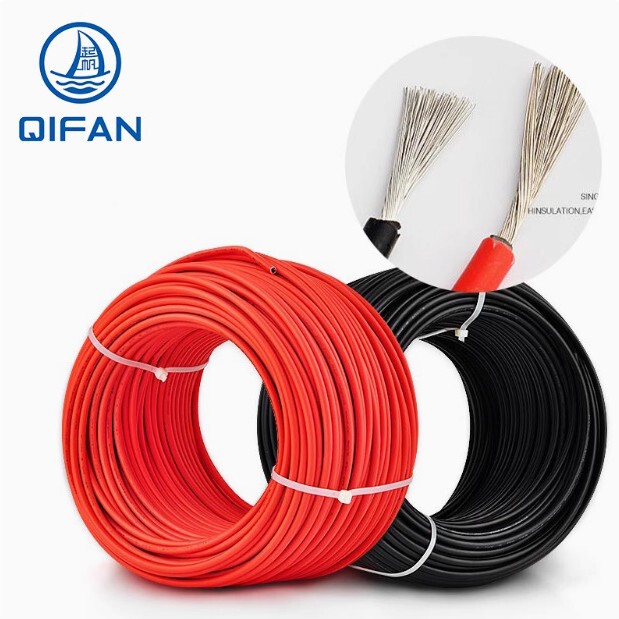 Qifan Photovoltaic Cable Pv1-F-2.5/4/6/10 Square Solar Cable 100m National Standard High-Efficiency Conductor