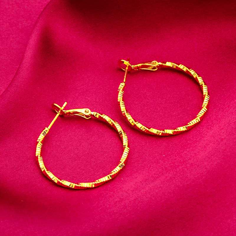 Vietnam sand gold Women's earrings earrings wholesale live delivery cross-border jewelry wholesale twist