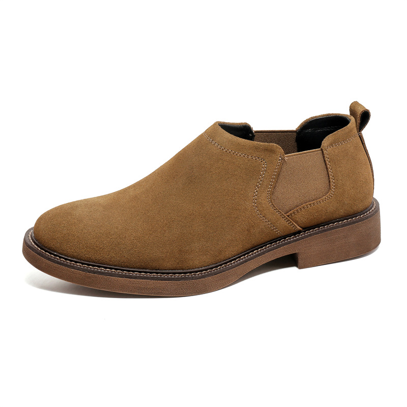 New men's shoes breathable casual leather shoes men set foot a slip-on low-top men's shoes_voghion.com
