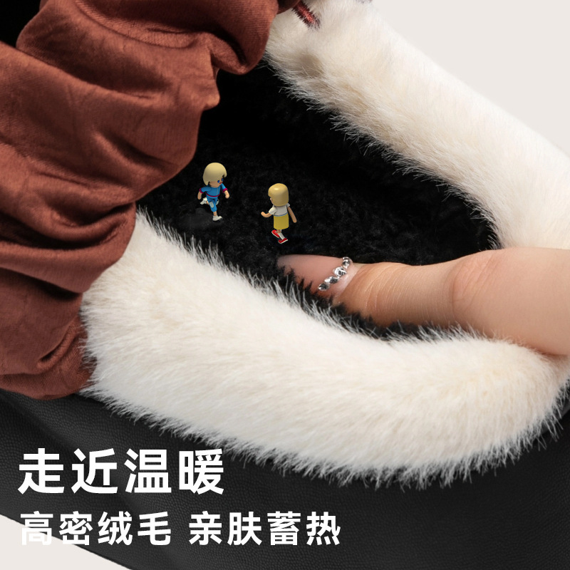 蝴蝶结棉拖鞋女款秋冬季外穿加绒保暖室内家居防滑毛毛拖棉拖女款|undefined