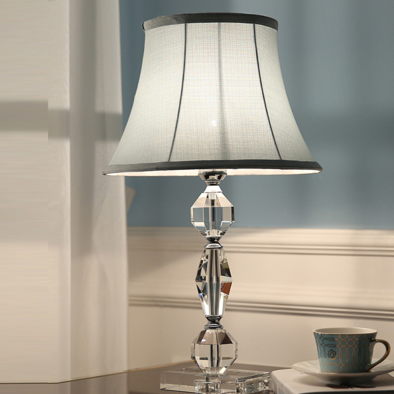 軽豪華水晶電気スタンドinsシンプル寝室ベッドヘッドランプヨーロッパ風リビング電気スタンドtable lamp|undefined