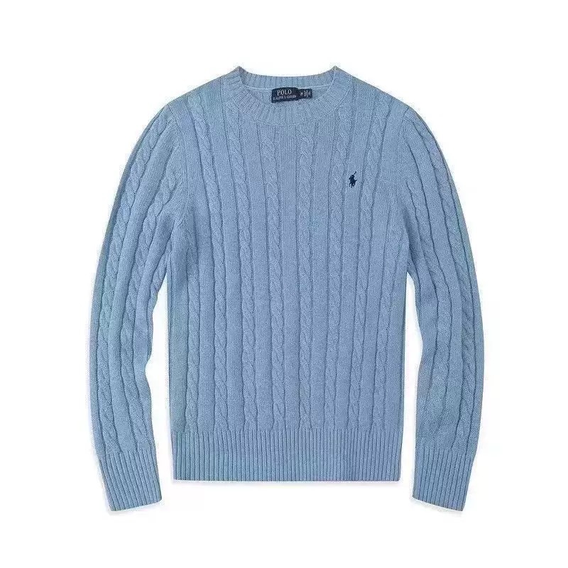 Sweater crew neck misty blue black label