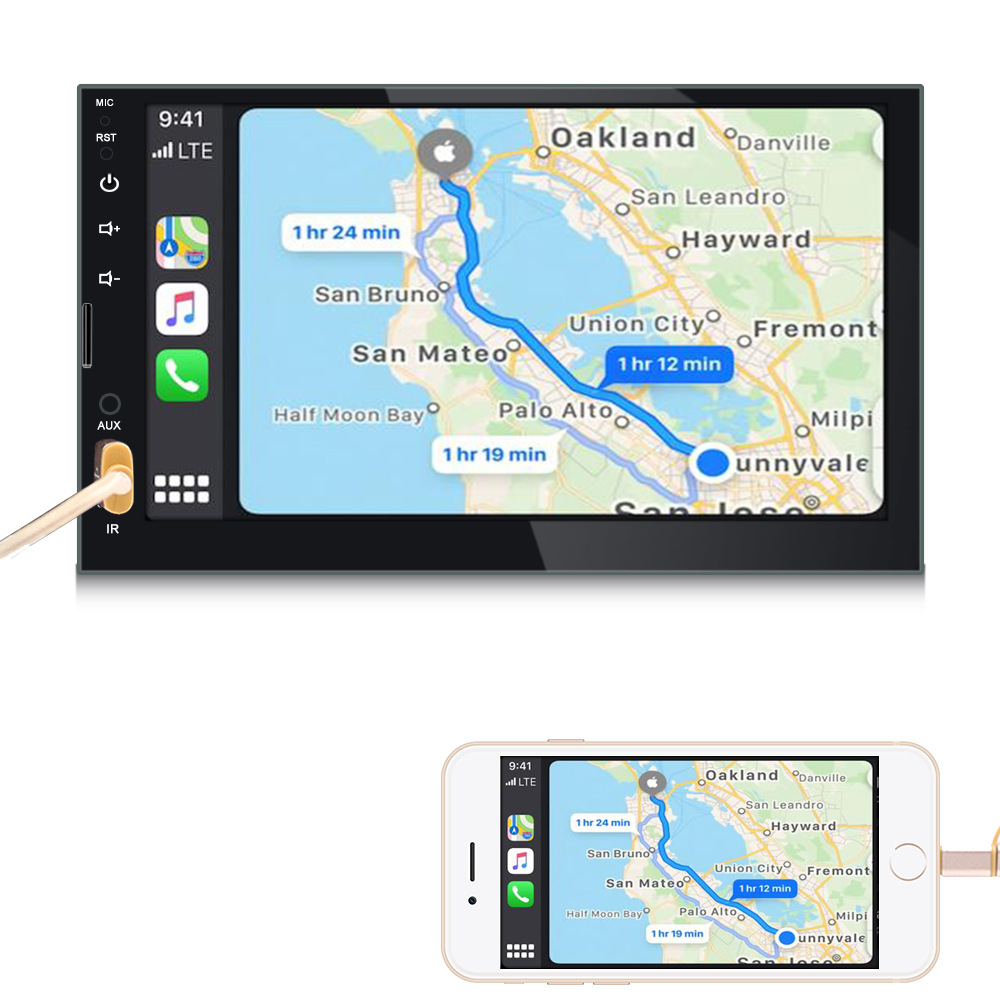 Nuevo coche caliente transfronterizo HD DE LA VENTA 7 pulgadas MP5 con la máquina universal de la Radio de Bluetooth del jugador carplay