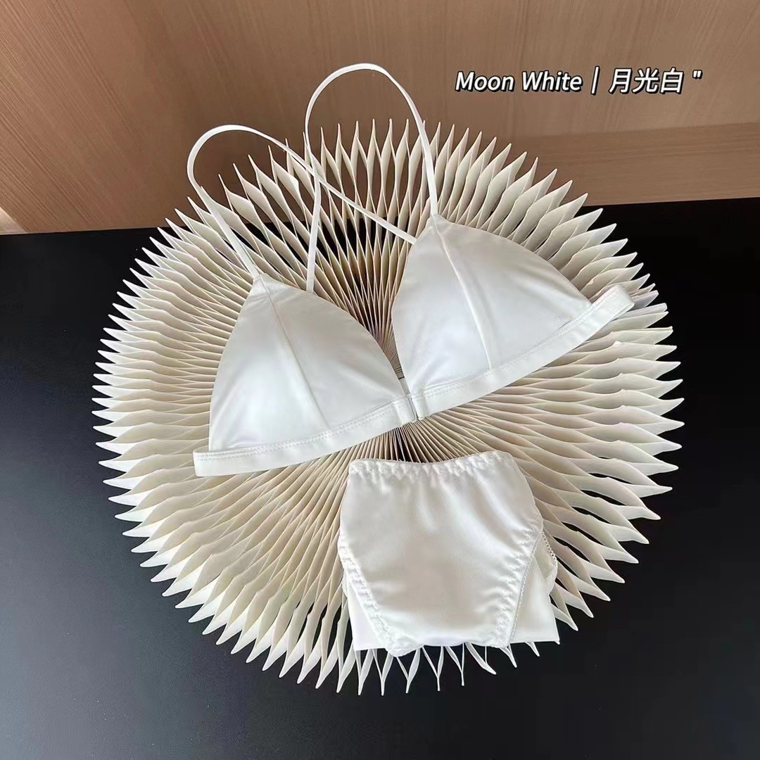 2211 francés puro deseo de tirantes delgados pecho pequeño pecho plano recogido sin anillo de acero sujetador delgado sexy hebilla delantera hermosa ropa interior trasera