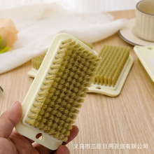 6011棕毛方刷  仿猪毛塑料软毛洗衣刷清洁刷洗衣方刷洗鞋刷批发