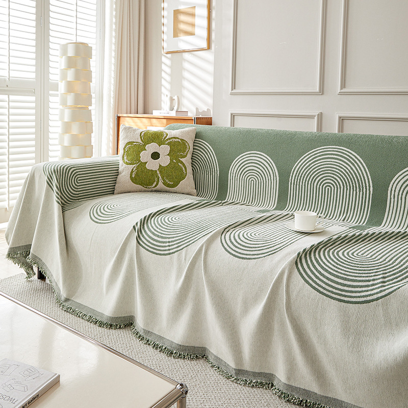 INS Sofa Chenille Wrap Anti-Slip Anti-Cat Scratch Universal Slipcover Full One-Piece Cover Towel High-End Feel_voghion.com