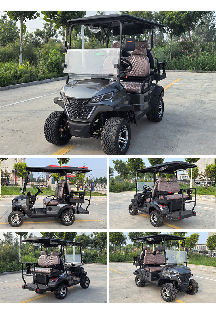 Golf Cart for Tourist Attractions, 6-Seater Hotel and Guesthouse Shuttle Bus, Off-Road 4-Seater Electric Golf Cart