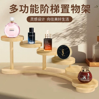【热销款】花架多层阶梯置物架实木阳台桌面收纳化妆品摆件整理架