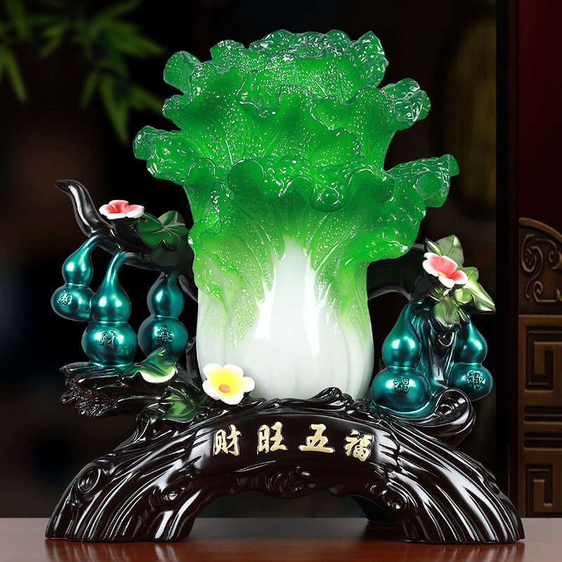 7254 작은 부와 번영 오복 블루 골드 조롱박 20*13*23cm