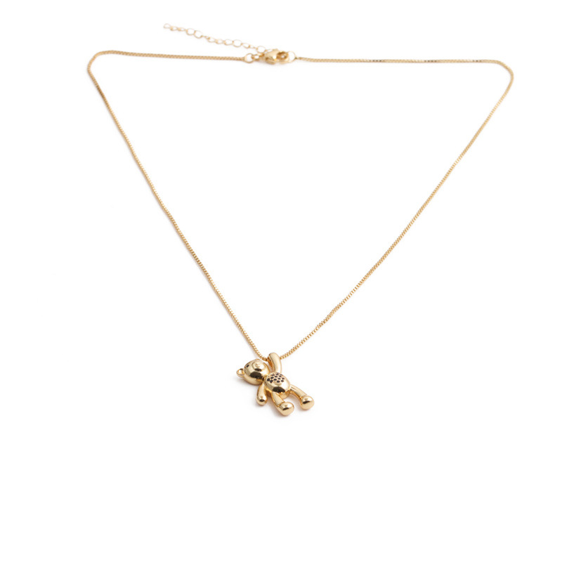 New Fashion Simple Cute Bear Pendant Necklace