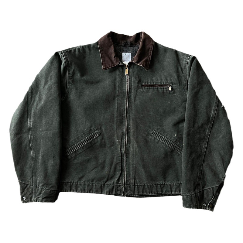 Estilo americano cleanfit Carhart pesado lavado angustiado Detroit J97 ropa de trabajo suelta chaqueta de la solapa