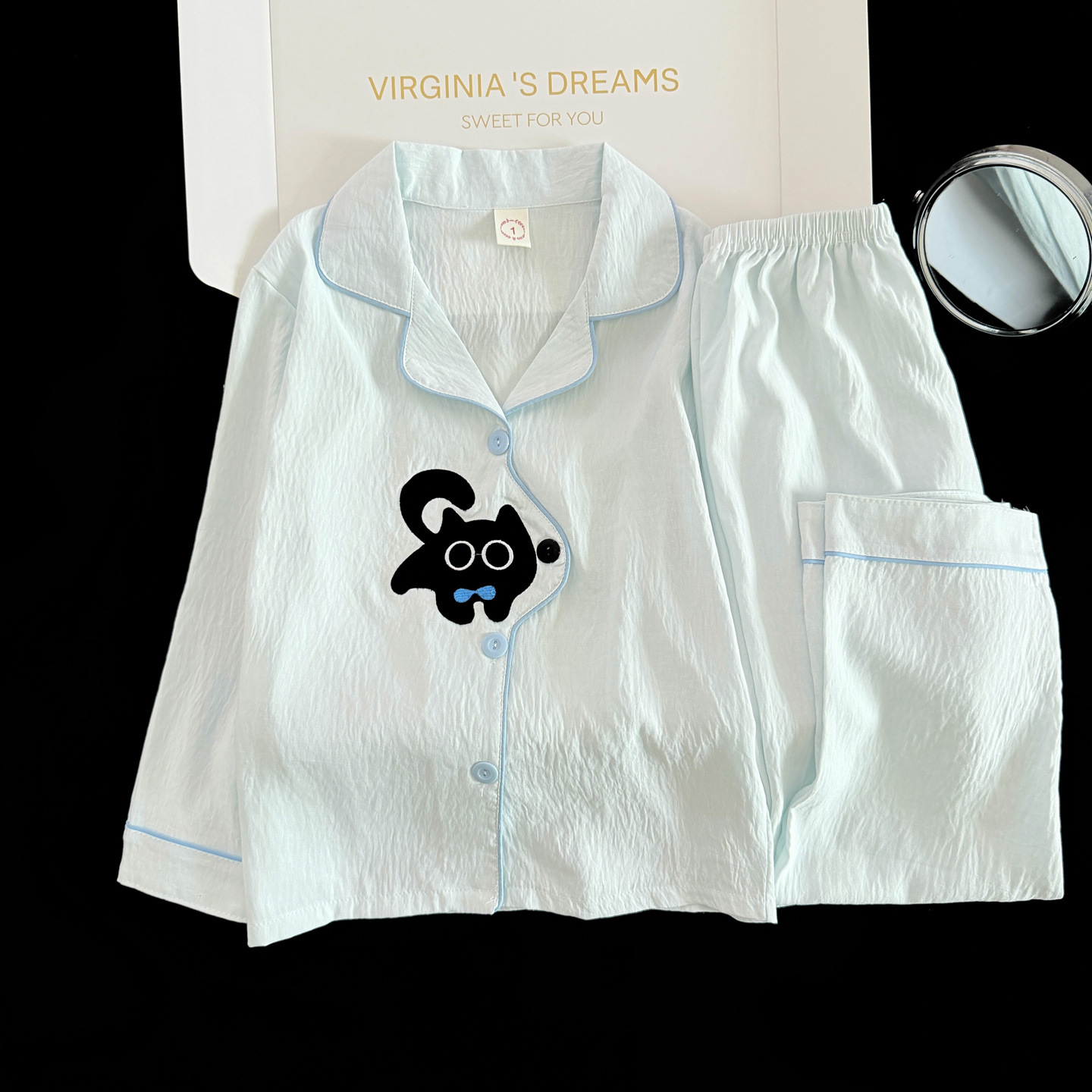 Girls' Pajamas, Cloud Cotton Long-sleeved Pants, Cartoon Cute Spring...