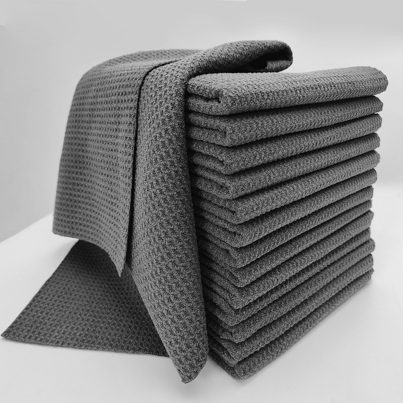 Pineapple Grids Square Towel Car Car Wipe Towel Absorbent Microfiber Waffle Honeycomb Car Wash Towel Rag Scouring Pad