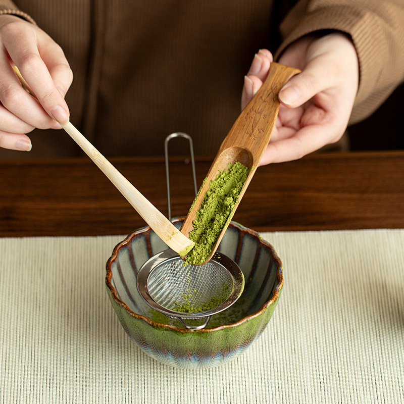 Juego de matcha de cerámica gruesa de estilo japonés, herramientas de té, tazón de matcha de cerámica, juego de té, taza de té, polvo de matcha, Baibenli