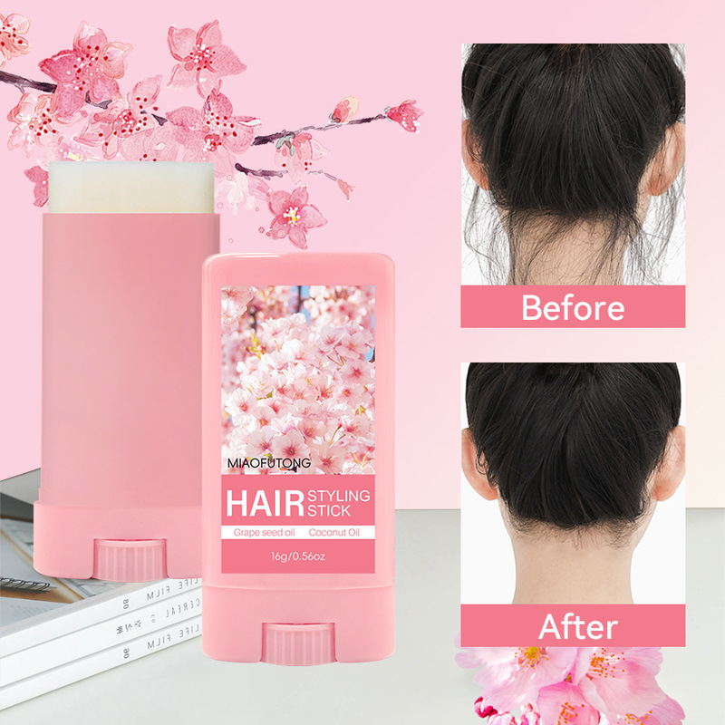 Cross-border Hair Wax Stick for Hair Wax Stick Cherry Blossom Broken Hair Sideburns Shaped Not Greasy Styling Wax Gel