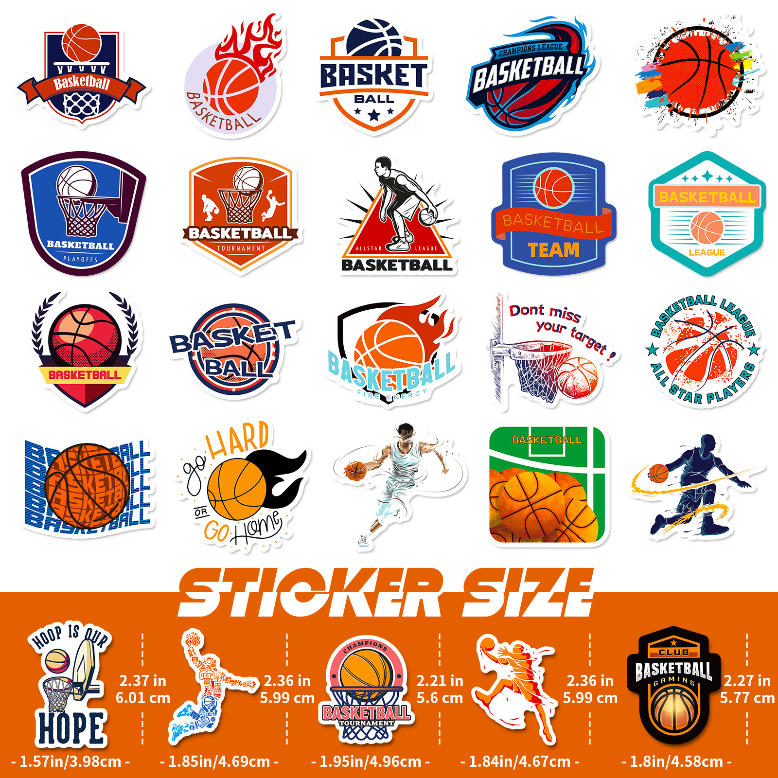 American New Sports NBA baloncesto estrella pegatinas al por mayor 50 pegatinas de baloncesto graffiti transfronterizo