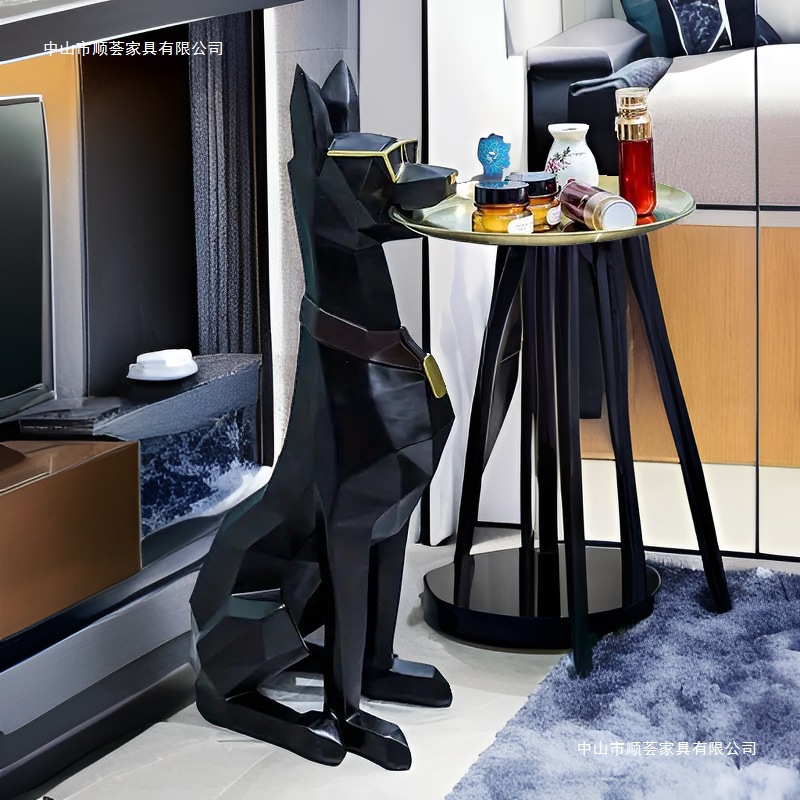 Living Room Decoration Sofa Tv Cabinet Home Tray Housewarming New Home Large Creative Floor-Standing Gentleman Dog Ornaments Light Luxury
