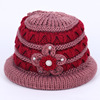 Demi-season woolen fleece winter hat for mother, for middle age, increased thickness