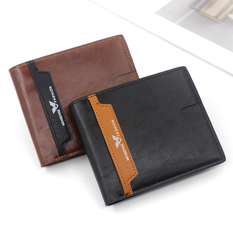 Men's Solid Color Pu Leather Open Small Wallets display picture 2